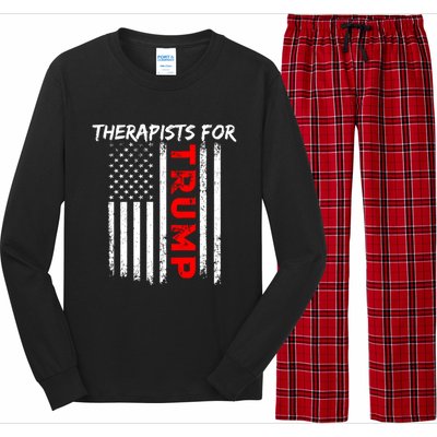 Therapists For Trump Take America Back Gift Long Sleeve Pajama Set