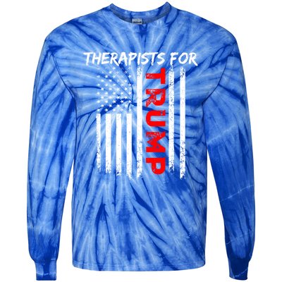 Therapists For Trump Take America Back Gift Tie-Dye Long Sleeve Shirt