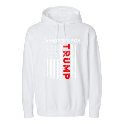 Therapists For Trump Take America Back Gift Garment-Dyed Fleece Hoodie