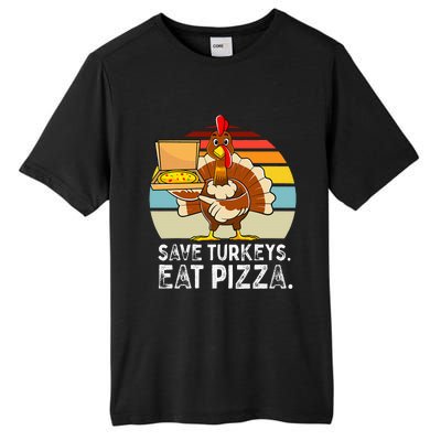 Turkey Funny Thanksgiving Save Turkeys Eat Pizza Tall Fusion ChromaSoft Performance T-Shirt