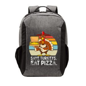 Turkey Funny Thanksgiving Save Turkeys Eat Pizza Vector Backpack