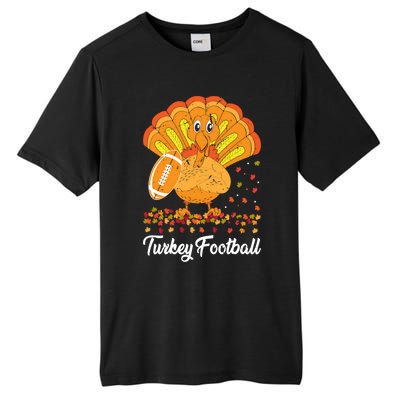 Turkey Football Turkey Football Ball Thanksgiving Sports Funny Gift Tall Fusion ChromaSoft Performance T-Shirt