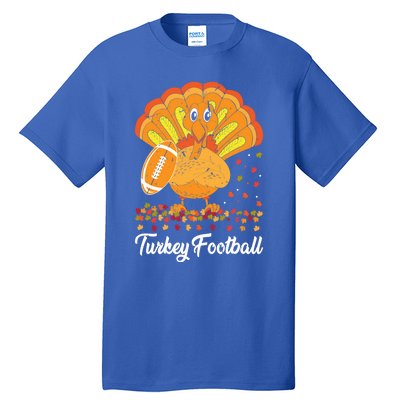 Turkey Football Turkey Football Ball Thanksgiving Sports Funny Gift Tall T-Shirt