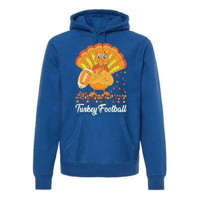 Turkey Football Turkey Football Ball Thanksgiving Sports Funny Gift Premium Hoodie