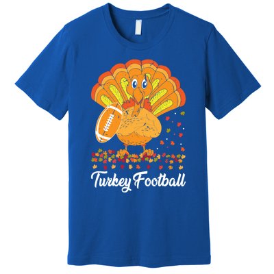 Turkey Football Turkey Football Ball Thanksgiving Sports Funny Gift Premium T-Shirt