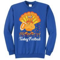 Turkey Football Turkey Football Ball Thanksgiving Sports Funny Gift Tall Sweatshirt