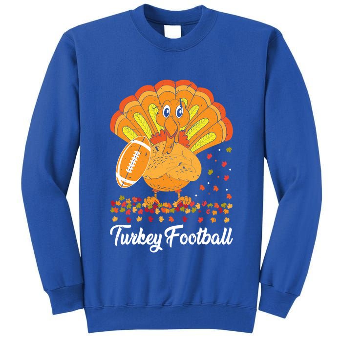 Turkey Football Turkey Football Ball Thanksgiving Sports Funny Gift Tall Sweatshirt