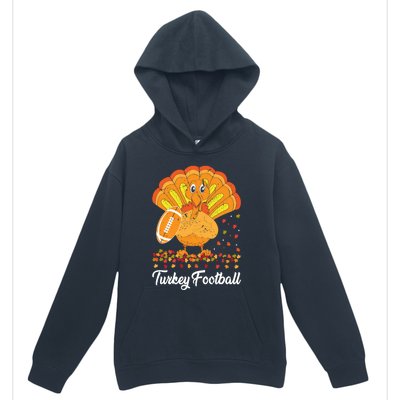 Turkey Football Turkey Football Ball Thanksgiving Sports Funny Gift Urban Pullover Hoodie