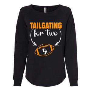 Tailgating For Two Football Thanksgiving Pregnancy Reveal Womens California Wash Sweatshirt