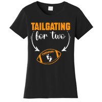 Tailgating For Two Football Thanksgiving Pregnancy Reveal Women's T-Shirt