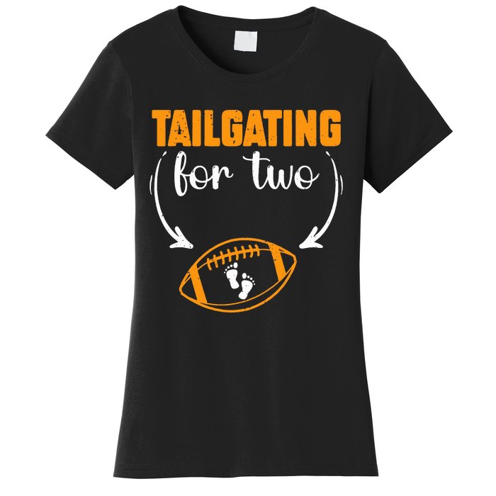 Tailgating For Two Football Thanksgiving Pregnancy Reveal Women's T-Shirt