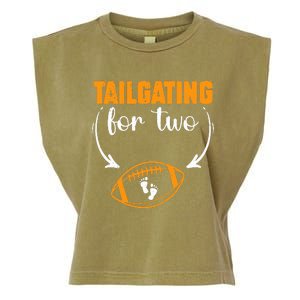 Tailgating For Two Football Thanksgiving Pregnancy Reveal Garment-Dyed Women's Muscle Tee