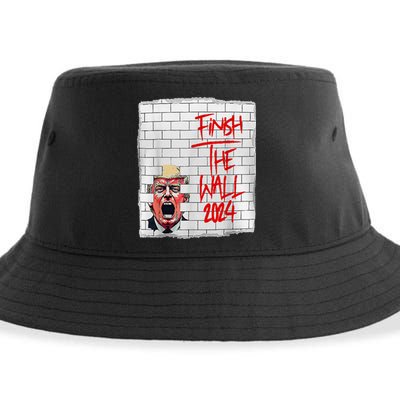 Trump Finish The Wall 2024 Sustainable Bucket Hat