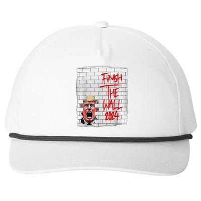 Trump Finish The Wall 2024 Snapback Five-Panel Rope Hat