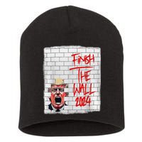 Trump Finish The Wall 2024 Short Acrylic Beanie