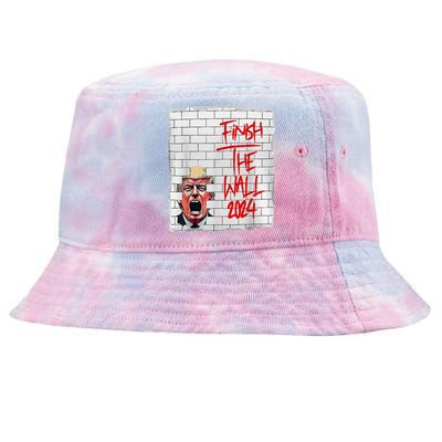 Trump Finish The Wall 2024 Tie-Dyed Bucket Hat