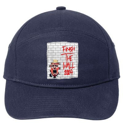 Trump Finish The Wall 2024 7-Panel Snapback Hat