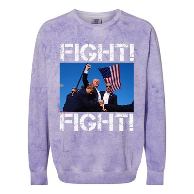 Trump Fight Trump Fighting Colorblast Crewneck Sweatshirt