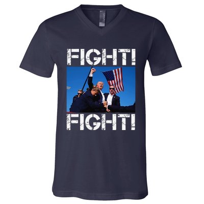 Trump Fight Trump Fighting V-Neck T-Shirt