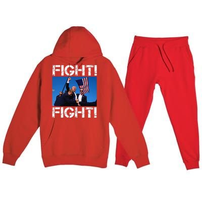 Trump Fight Trump Fighting Premium Hooded Sweatsuit Set