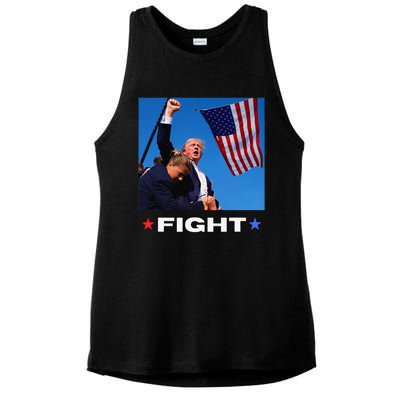 Trump Fight Ladies PosiCharge Tri-Blend Wicking Tank