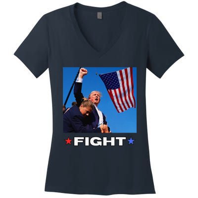 Trump Fight Women's V-Neck T-Shirt