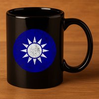 Taiwan Flag Taiwanese Emblem Roundel Taipei Gift 11oz C Handle Ceramic Mug