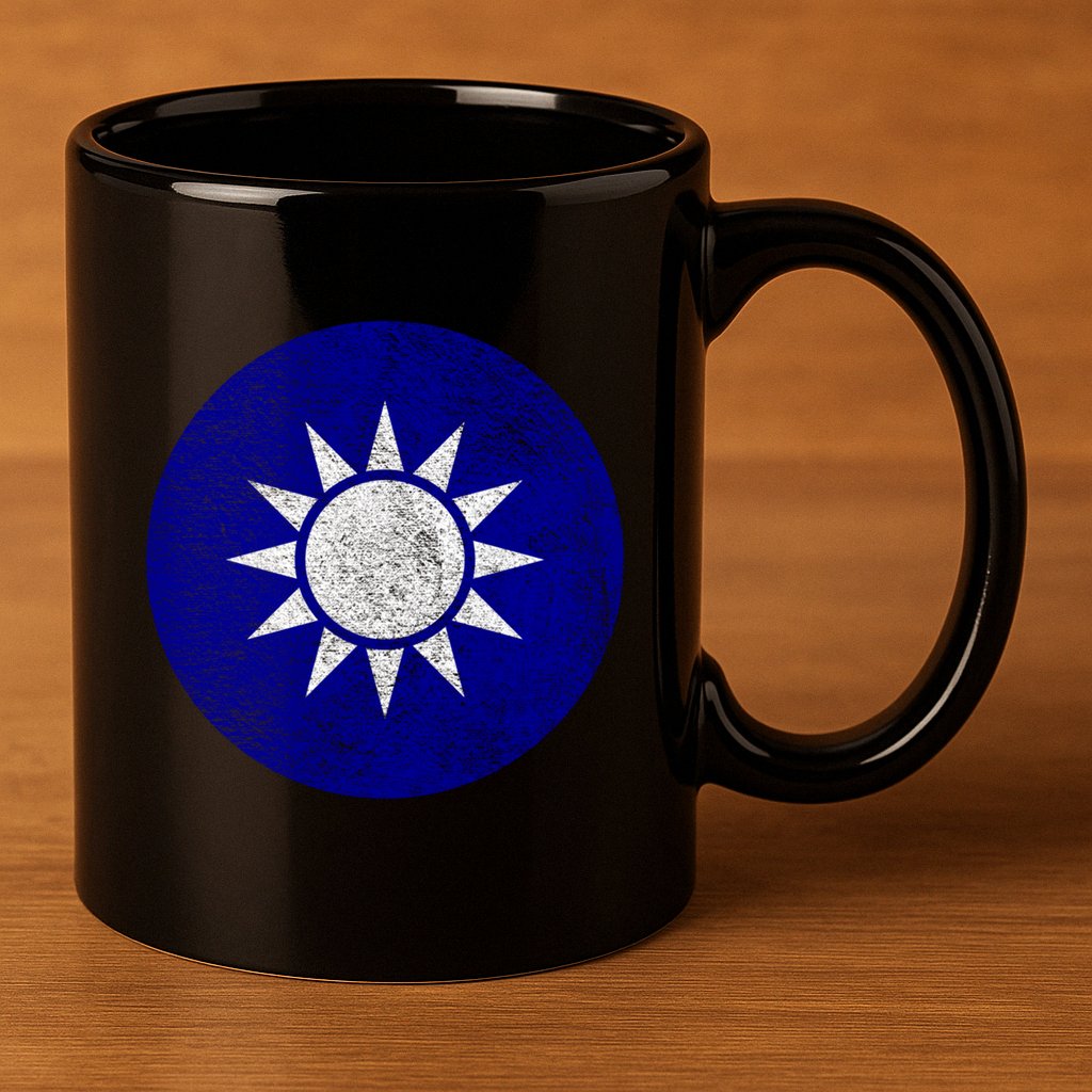 Taiwan Flag Taiwanese Emblem Roundel Taipei Gift 11oz C Handle Ceramic Mug