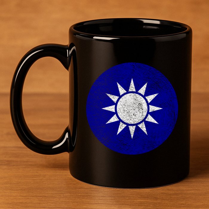 Taiwan Flag Taiwanese Emblem Roundel Taipei Gift 11oz C Handle Ceramic Mug