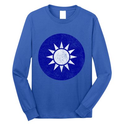 Taiwan Flag Taiwanese Emblem Roundel Taipei Gift Long Sleeve Shirt