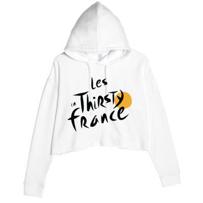 Thirsty France Crop Fleece Hoodie