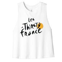 Thirsty France Women's Racerback Cropped Tank