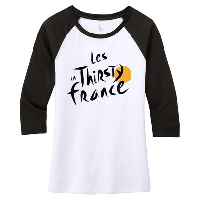 Thirsty France Women's Tri-Blend 3/4-Sleeve Raglan Shirt