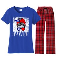 Taiwan Flag Taiwanese Retro Vintage Cute Meaningful Gift Women's Flannel Pajama Set