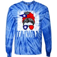 Taiwan Flag Taiwanese Retro Vintage Cute Meaningful Gift Tie-Dye Long Sleeve Shirt