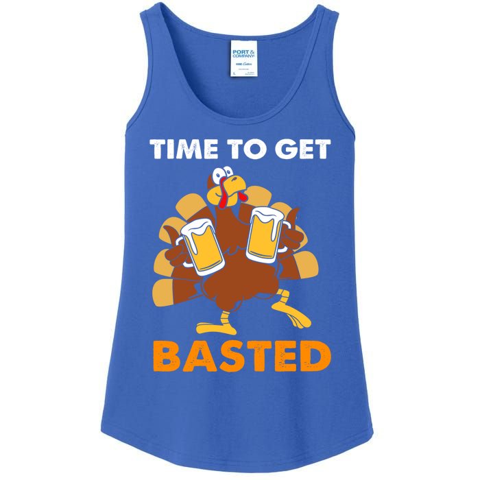 Thanksgiving Funny Turkey Time To Get Basted Great Gift Ladies Essential Tank