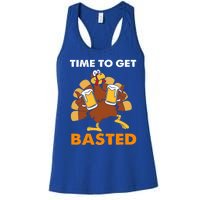 Thanksgiving Funny Turkey Time To Get Basted Great Gift Women's Racerback Tank