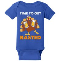 Thanksgiving Funny Turkey Time To Get Basted Great Gift Baby Bodysuit