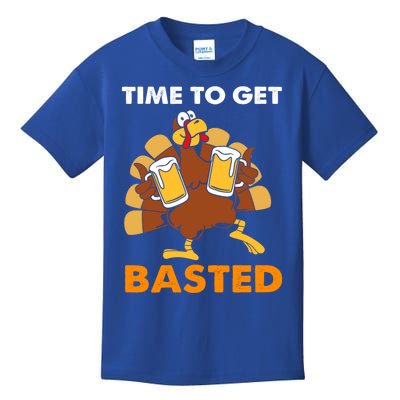 Thanksgiving Funny Turkey Time To Get Basted Great Gift Kids T-Shirt