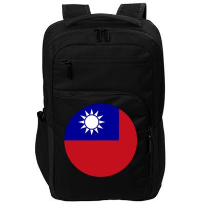 Taiwan Flag Taiwanese Pride Patriot White Sun Gift Impact Tech Backpack