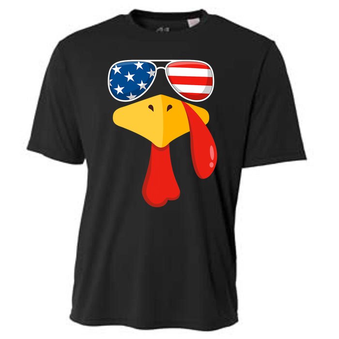 Turkey Face Thanksgiving Matching Outfit Family Gobble Funny Cooling Performance Crew T-Shirt