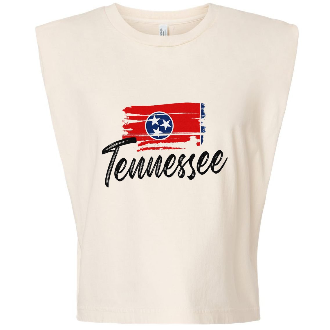 Tennessee Flag Tennessean Tennessee Flag State Pride Garment-Dyed Women's Muscle Tee
