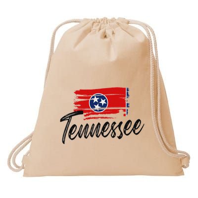 Tennessee Flag Tennessean Tennessee Flag State Pride Drawstring Bag