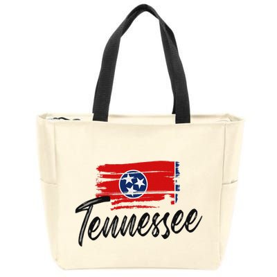 Tennessee Flag Tennessean Tennessee Flag State Pride Zip Tote Bag