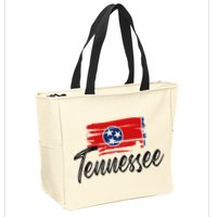 Tennessee Flag Tennessean Tennessee Flag State Pride Zip Tote Bag