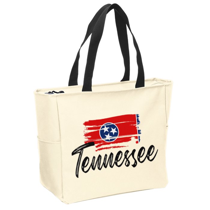 Tennessee Flag Tennessean Tennessee Flag State Pride Zip Tote Bag