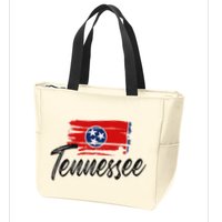 Tennessee Flag Tennessean Tennessee Flag State Pride Zip Tote Bag