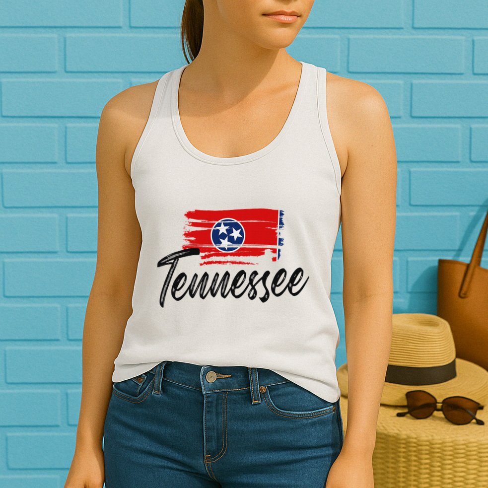 Tennessee Flag Tennessean Tennessee Flag State Pride Womens Tank Top
