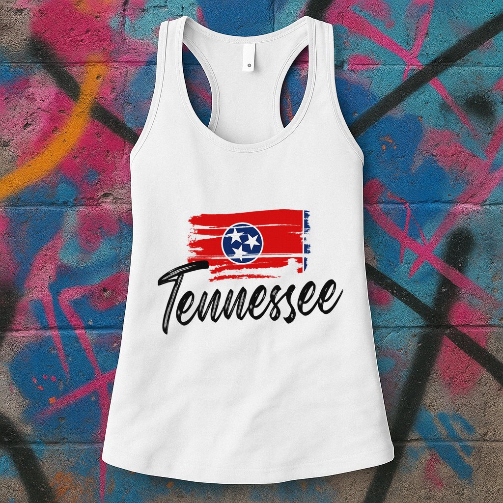 Tennessee Flag Tennessean Tennessee Flag State Pride Womens Tank Top