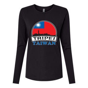 Taiwan Flag Taiwanese Taipei City Funny Cute Gift Womens Cotton Relaxed Long Sleeve T-Shirt